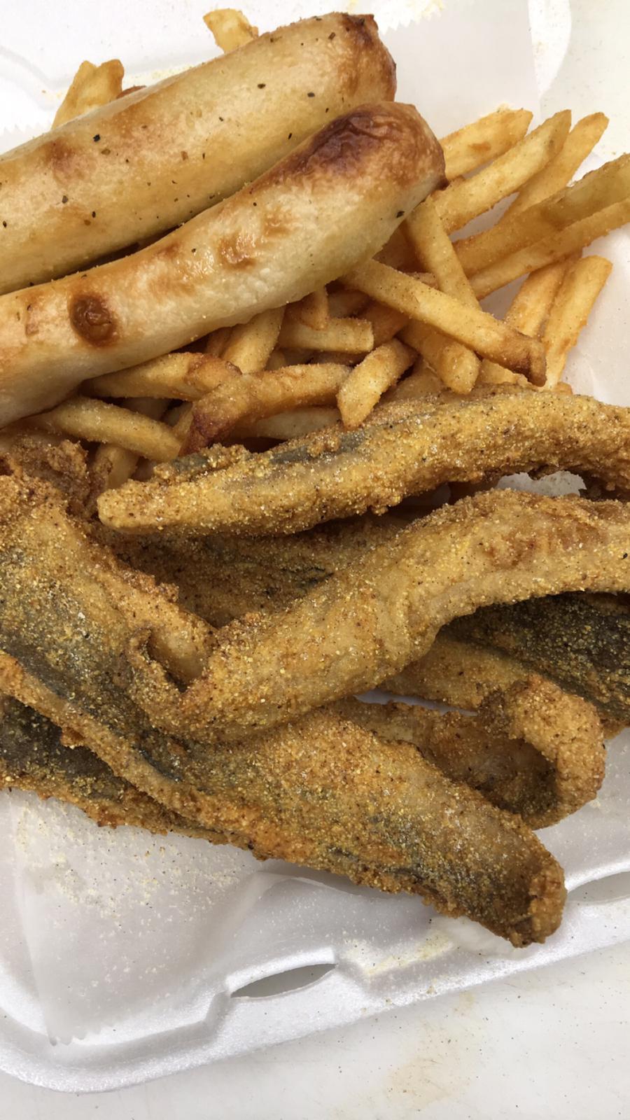 Order 2 Piece Fish, Fries, Bread and Coleslaw Daily Special food online from Pizza & Fish Express store, Detroit on bringmethat.com