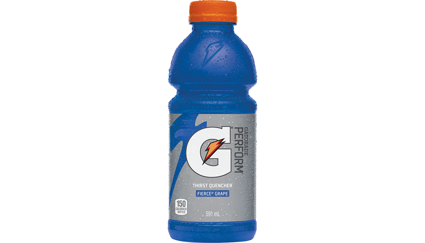 Order Gatorade Fierce Grape - 20oz Bottle food online from Tully's Good Times Clarence store, Williamsville on bringmethat.com