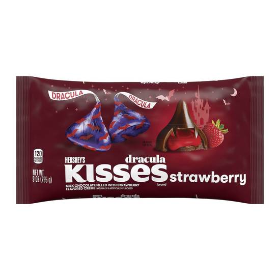 Order HERSHEY'S KISSES Dracula Milk Chocolate with Strawberry Flavored Creme Halloween Candy, 9 OZ food online from CVS store, ATLANTA on bringmethat.com