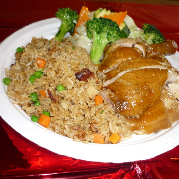 Order Chicken with Rice and Vegetables food online from Asia Bar-B-Que store, Seattle on bringmethat.com