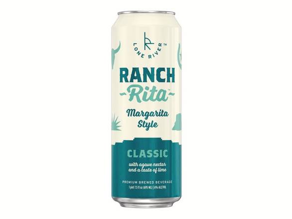 Order Lone River Ranch Rita Premium Style Margarita Cocktail - 23.5oz Can food online from Garfield's Beverage Warehouse store, Chicago on bringmethat.com