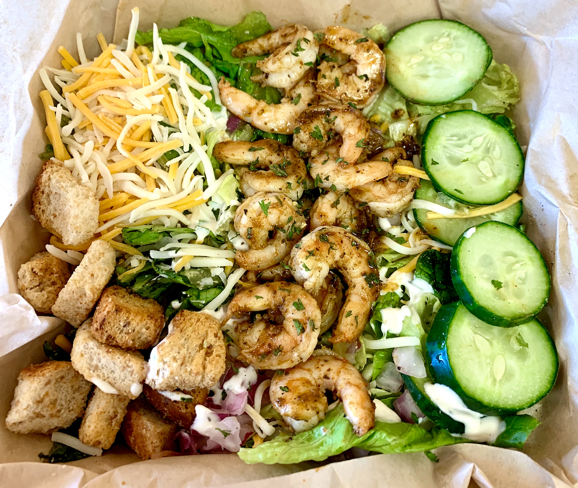 Order Shrimp Salad food online from Creations Smoothie & Juice Bar store, Florissant on bringmethat.com