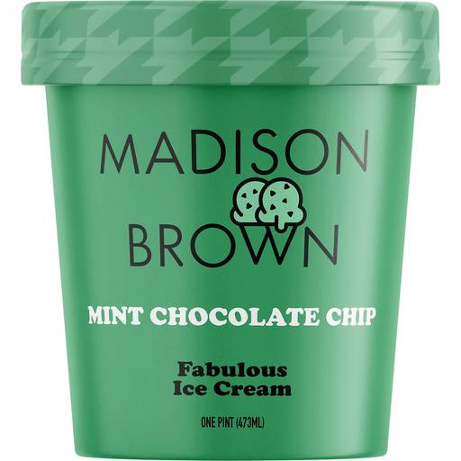 Order Madison Brown Mint Chocolate Chip Ice Cream 16oz (16 OZ) 144992 food online from BevMo! store, Milpitas on bringmethat.com