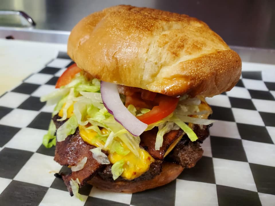 Order Bacon Cheeseburger food online from Champs Pizza store, Sterling on bringmethat.com