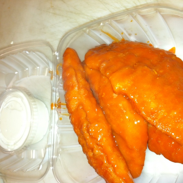 Order ***   Buffalo Chicken Tender Platter food online from Pizza Queen store, Providence on bringmethat.com