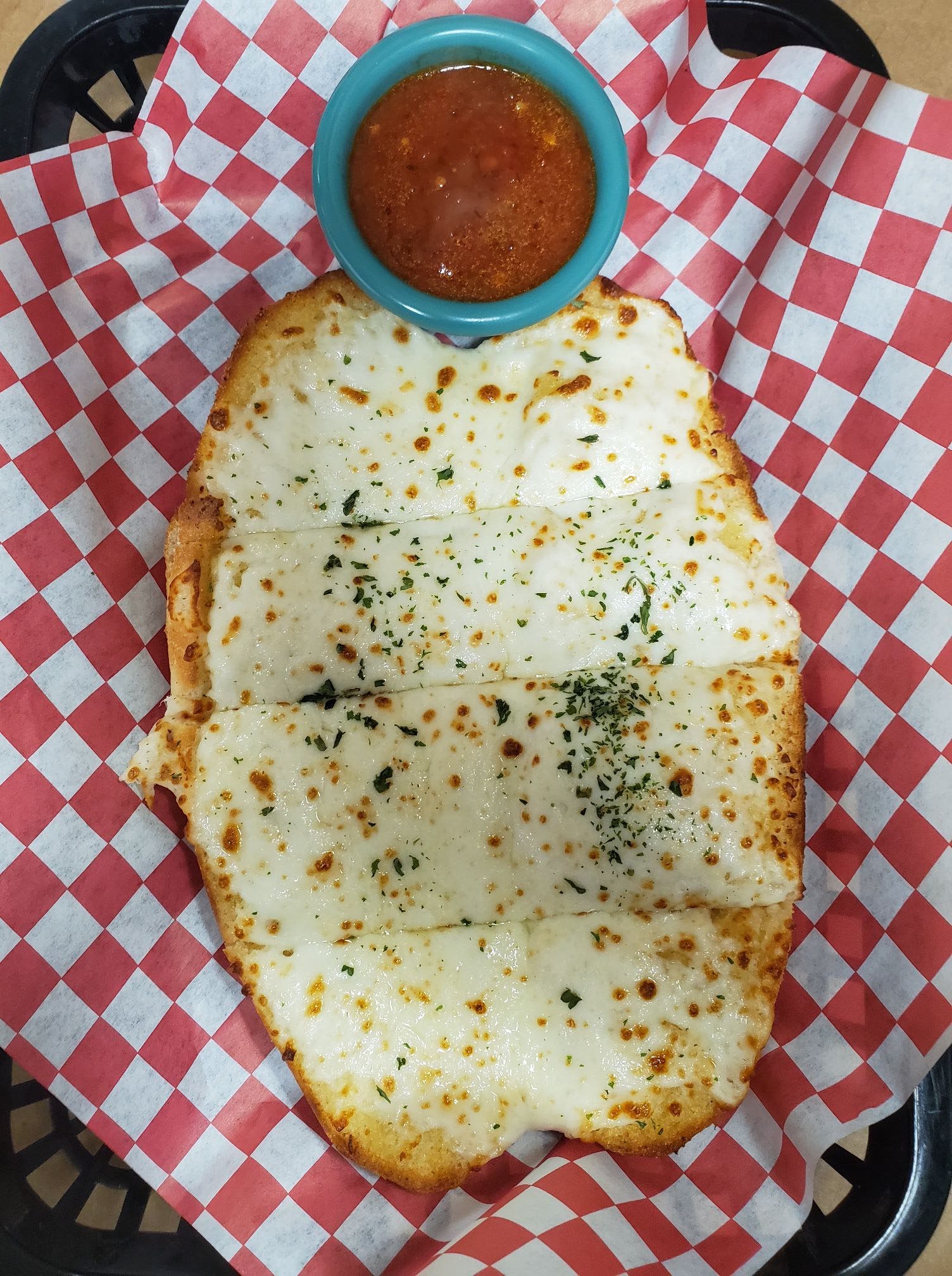 Order Garlic Cheese Bread - 1 Piece food online from Water Street Pizzeria store, Henderson on bringmethat.com