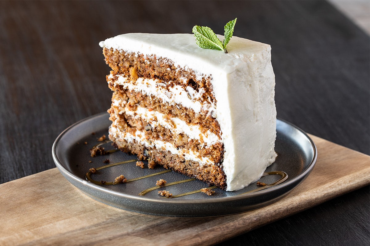 Order CARROT CAKE food online from Rock Bottom Brewery store, Homestead on bringmethat.com