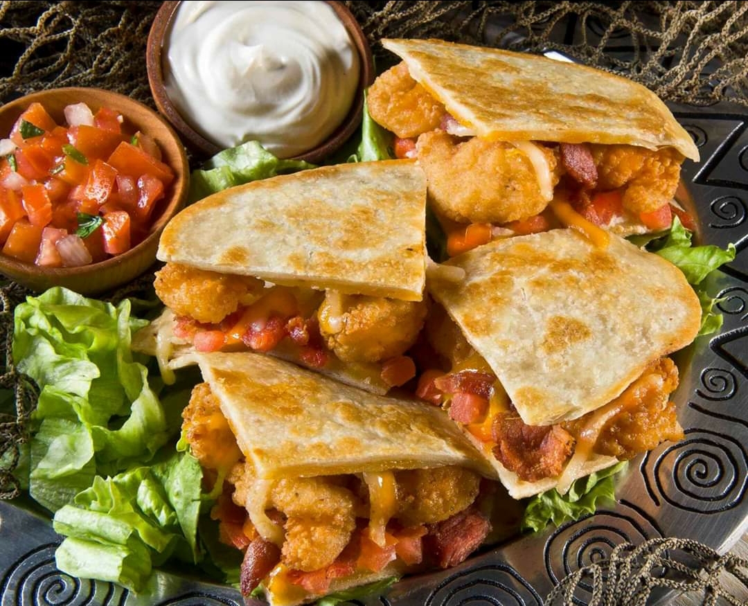Order Shrimp BLT Quesadilla food online from Hurricane Grill & Wings store, Poughkeepsie on bringmethat.com