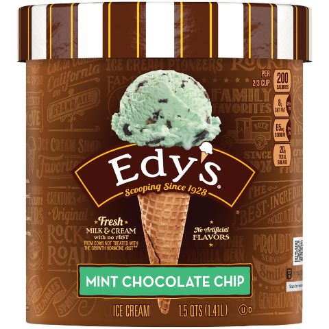 Order Edys Mint Chocolate Chip 1.5qt food online from 7-Eleven store, Center Moriches on bringmethat.com