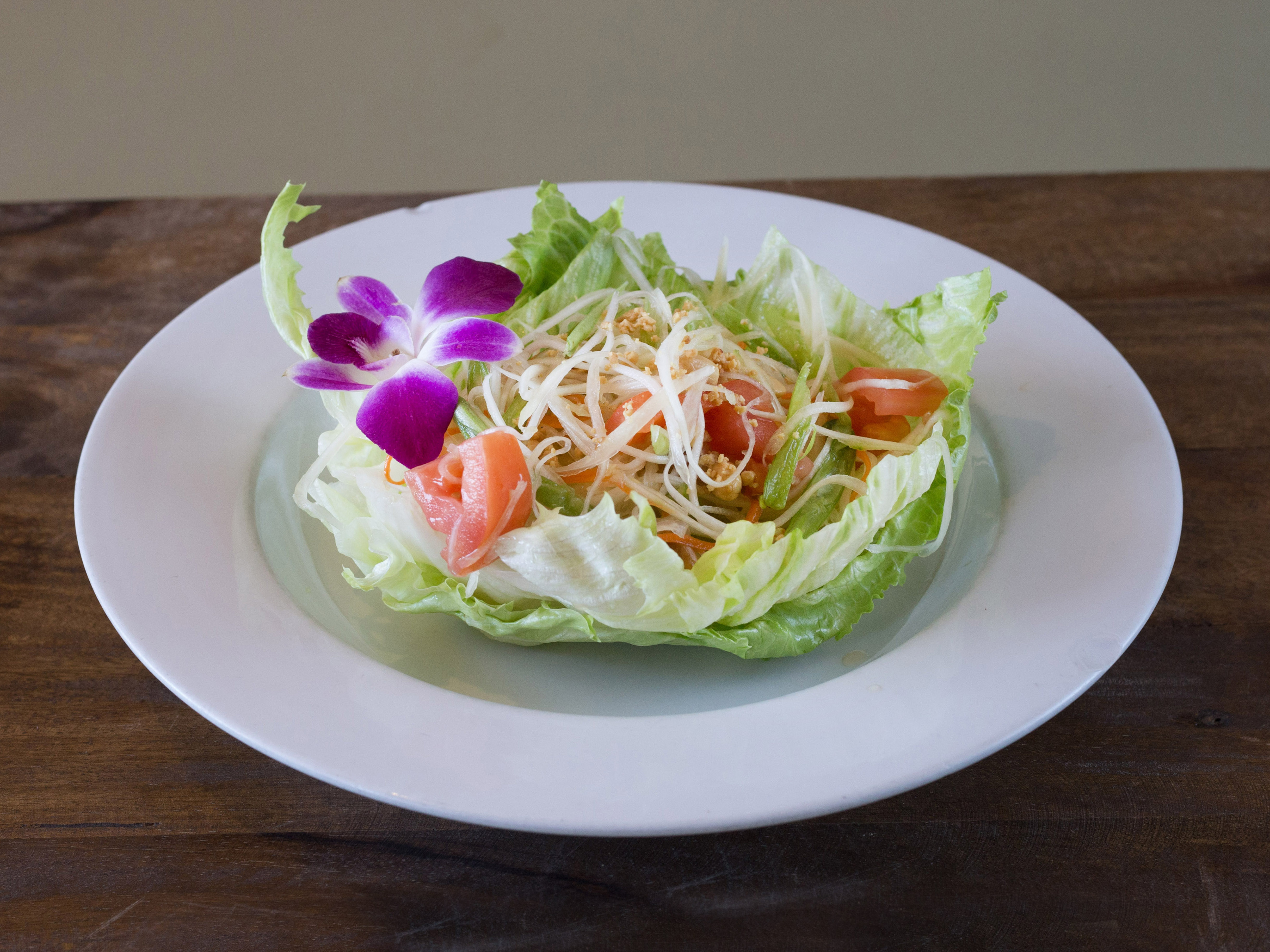 Order Green Papaya Salad food online from Thai Jin store, Houston on bringmethat.com