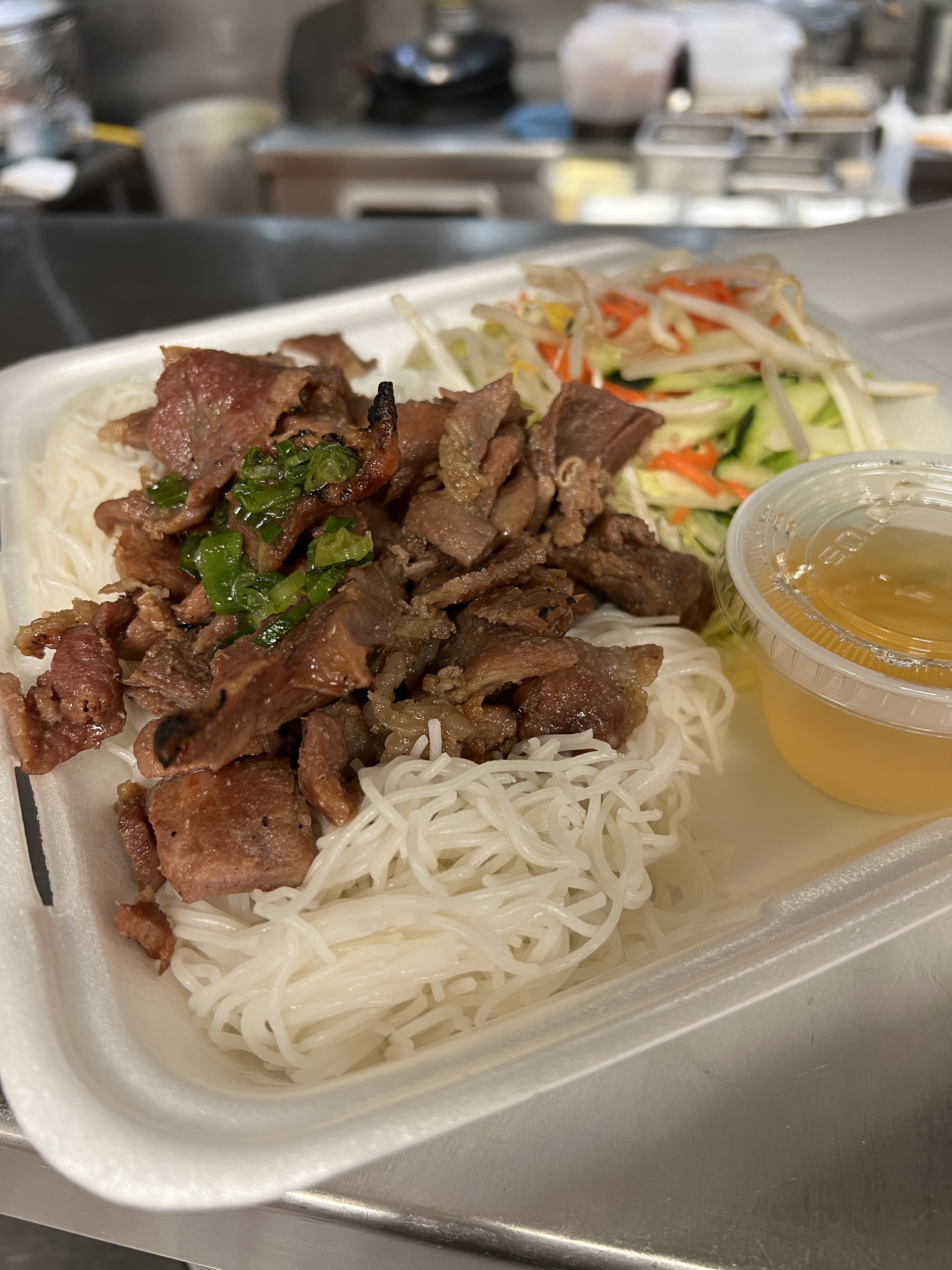 Order 52. Bun Thit Nuong/Flame Broiled Pork food online from Fortune Star Cuisine store, Reno on bringmethat.com