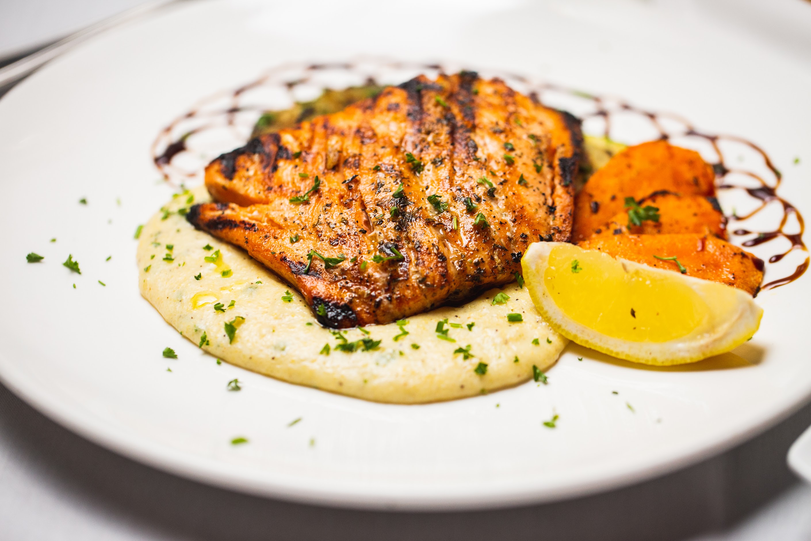 Order Grilled Salmon food online from Bellini store, New York on bringmethat.com