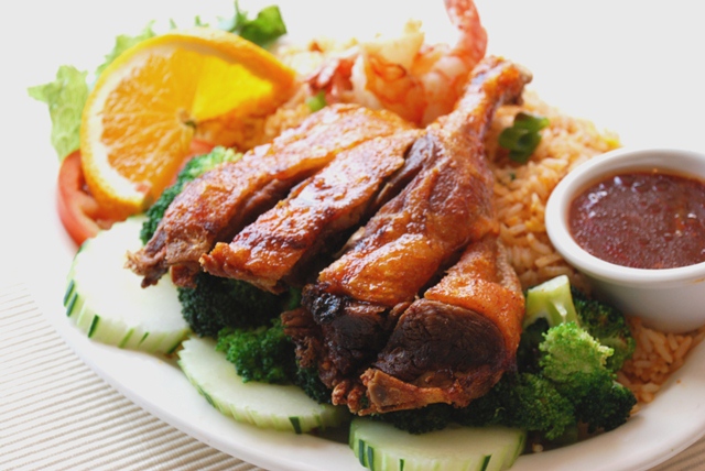 Order S-10 Crispy Duck Dinner  food online from Thai Original Bbq store, Culver City on bringmethat.com