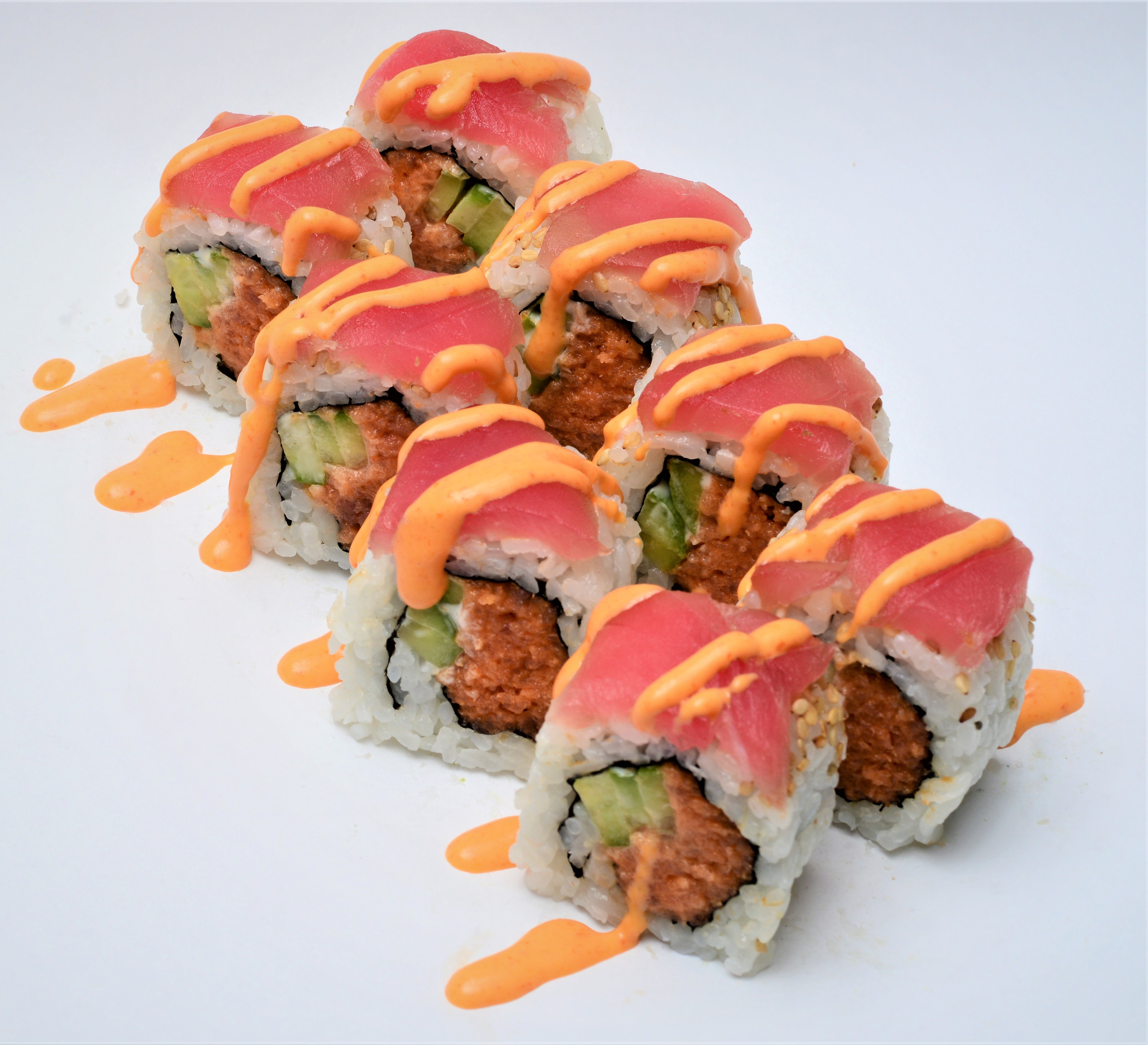 Order Firecracker Roll food online from Roll It Sushi store, Newport Beach on bringmethat.com