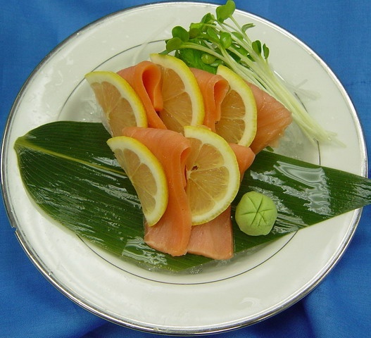 Order Smoked Salmon Sashimi food online from Beluga Japanese Restaurant store, Round Rock on bringmethat.com