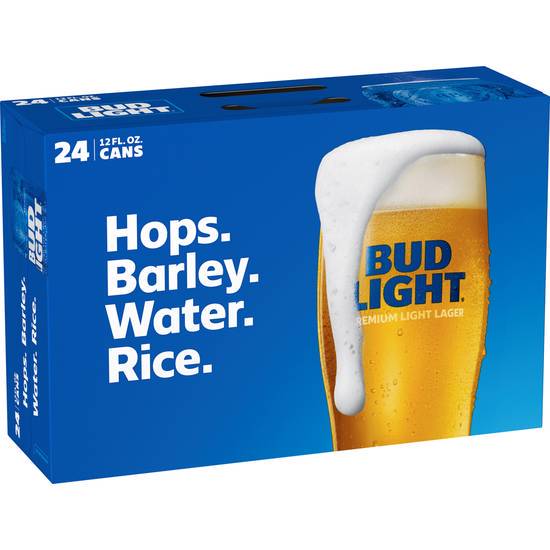 Order Bud Light, 24pk-12oz can beer (4.2% ABV) food online from Home-Gating Essentials store, Bolingbrook on bringmethat.com