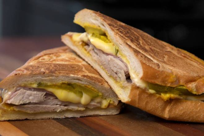 Order Sausage and Ham Cuban Panini food online from Kalo Café store, Stamford on bringmethat.com