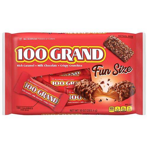 Order 100 Grand Halloween Chocolate Bars, Fun Size, Small Bag - 10.0 oz food online from Walgreens store, Hot Springs on bringmethat.com