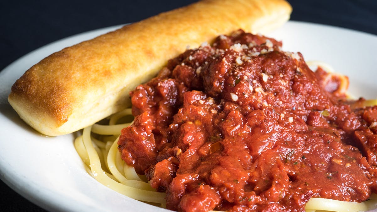 Order Kid's Spaghetti with Meat Sauce - Kids food online from Bucceto's store, Bloomington on bringmethat.com