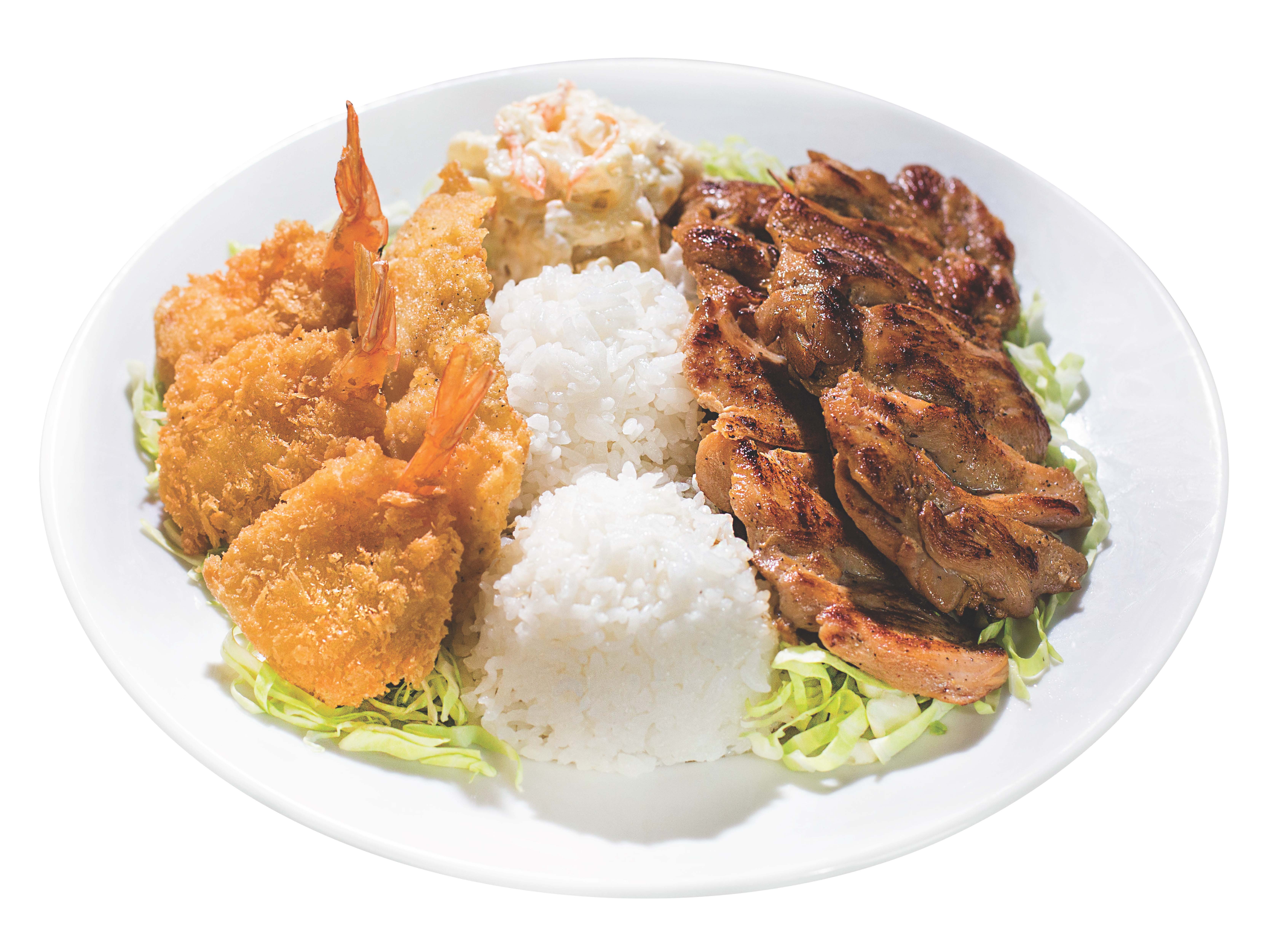 Order Seafood Combo Plate food online from L&L Hawaiian Bbq store, Mission Viejo on bringmethat.com