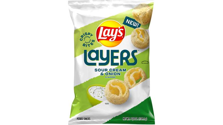Order Lay'S Layers Sour Cream & Onion Flavored Potato Chip Snacks food online from Red Roof Market store, Lafollette on bringmethat.com