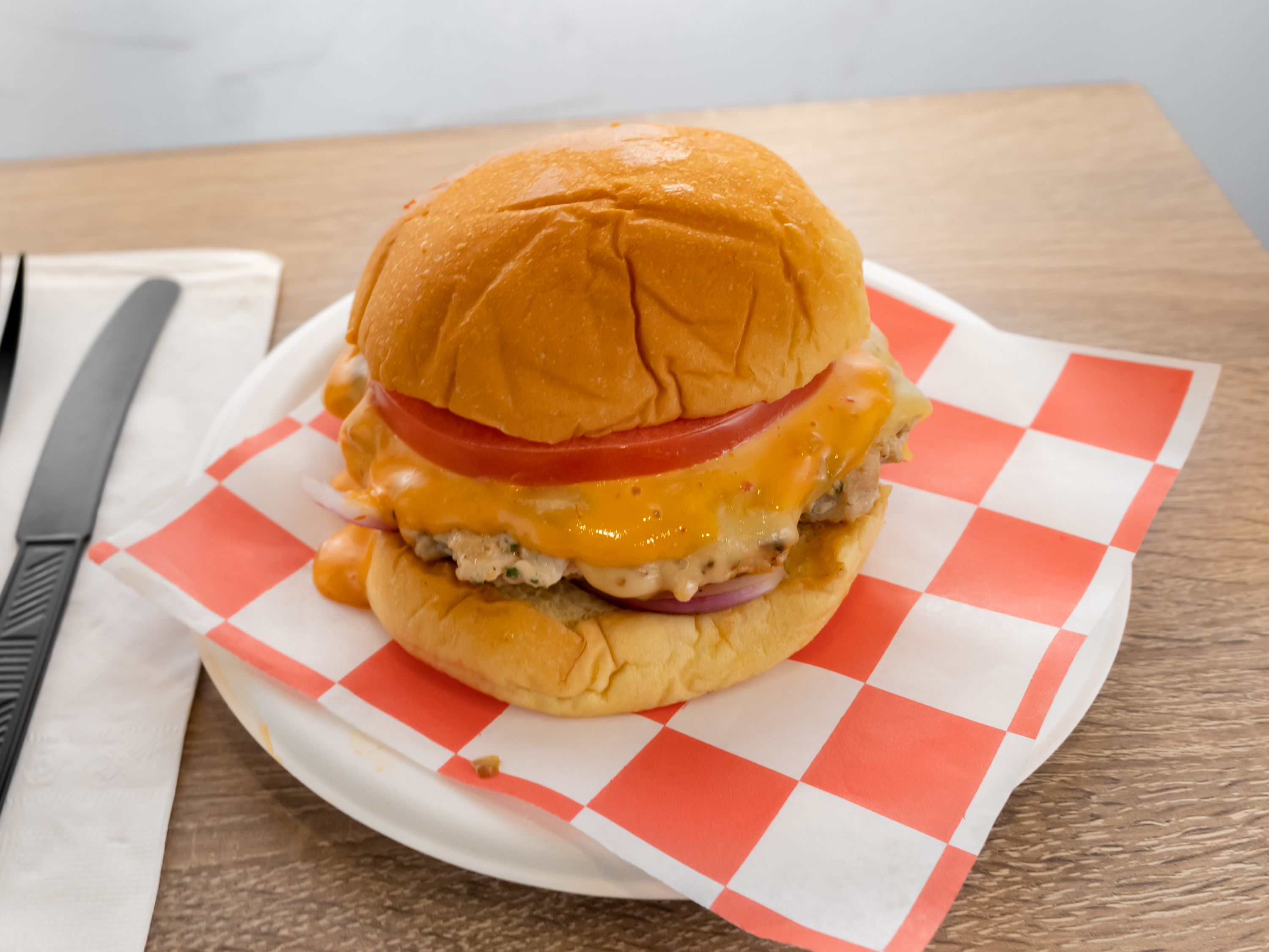 Order Butcher Chicken Burger food online from Spot Gourmet Burgers store, Philadelphia on bringmethat.com