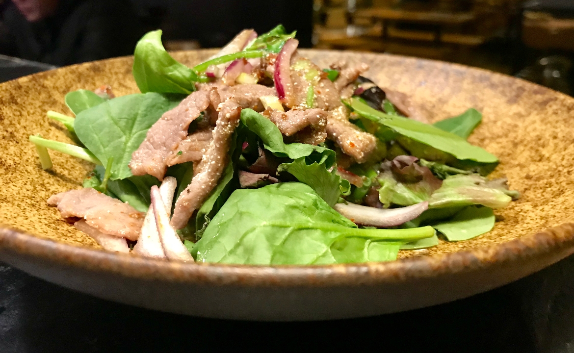 Order NAM TOK (BEEF SALAD) food online from Kin sushi & thai cuisine store, Chicago on bringmethat.com