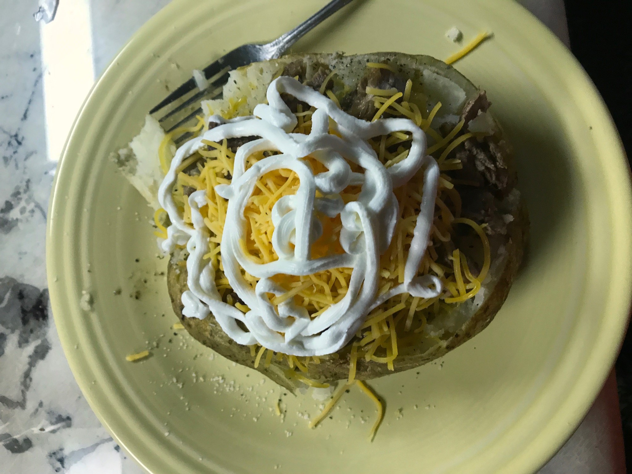 Order Baked Potato with Bacon and Cheese food online from Mama Daughters' Diner store, Plano on bringmethat.com