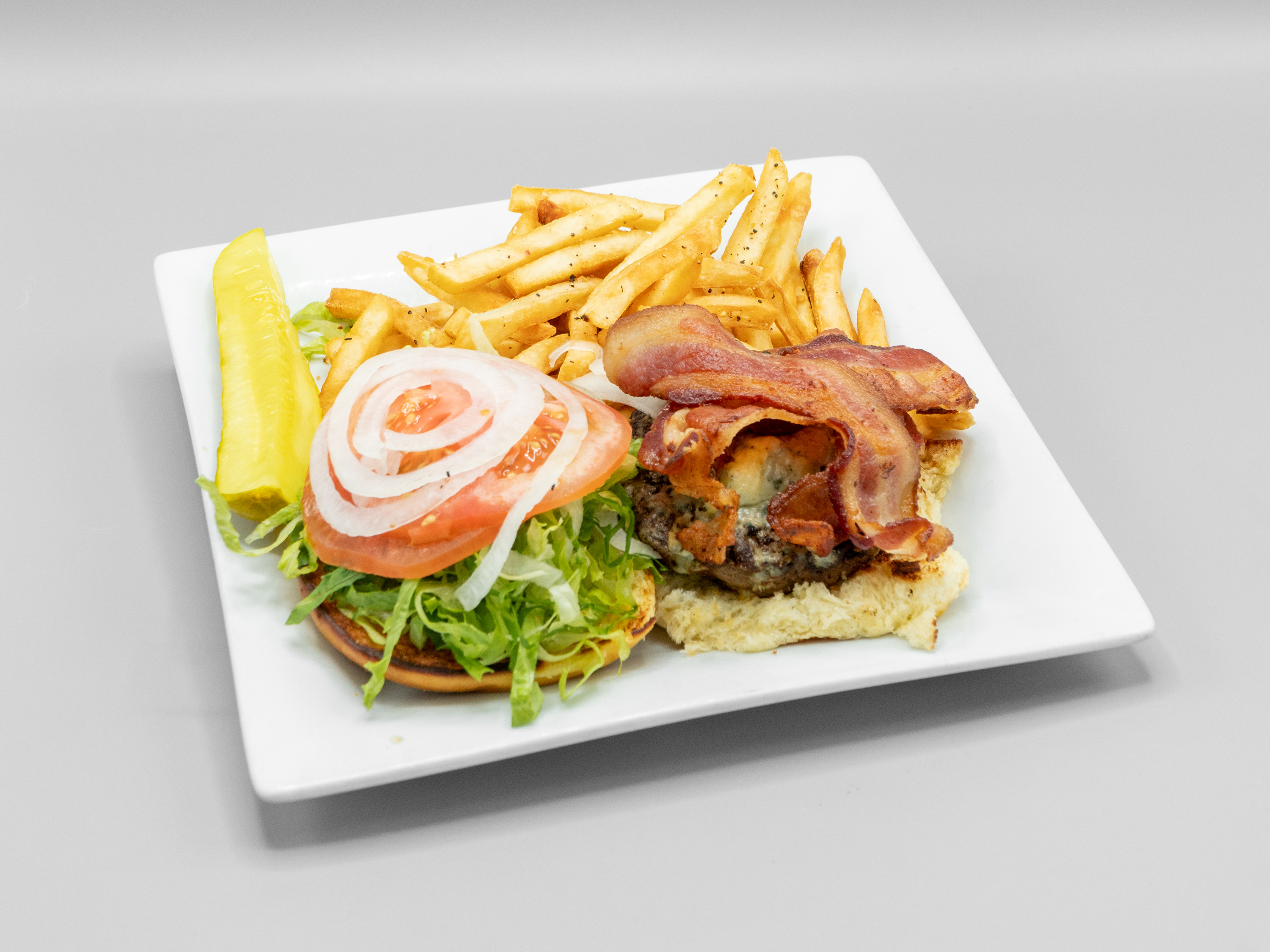 Order The Bacon Blue Burger  food online from Westover Market And Beer Garden store, Arlington on bringmethat.com