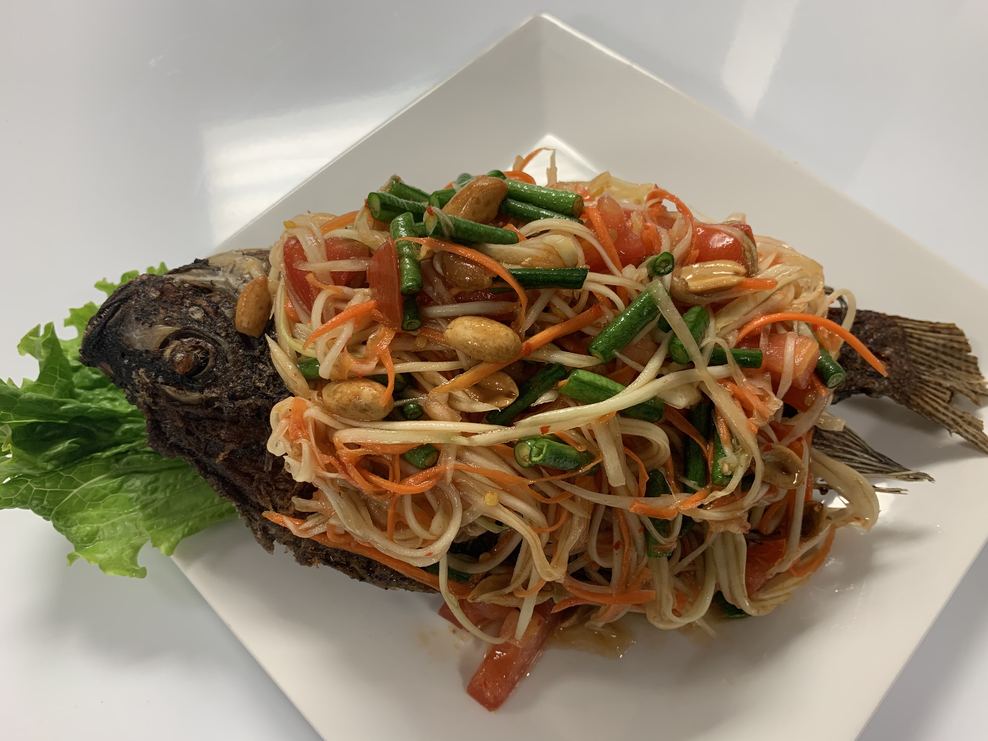 Order Fried Whole Tilapia food online from Salween Thai store, Omaha on bringmethat.com