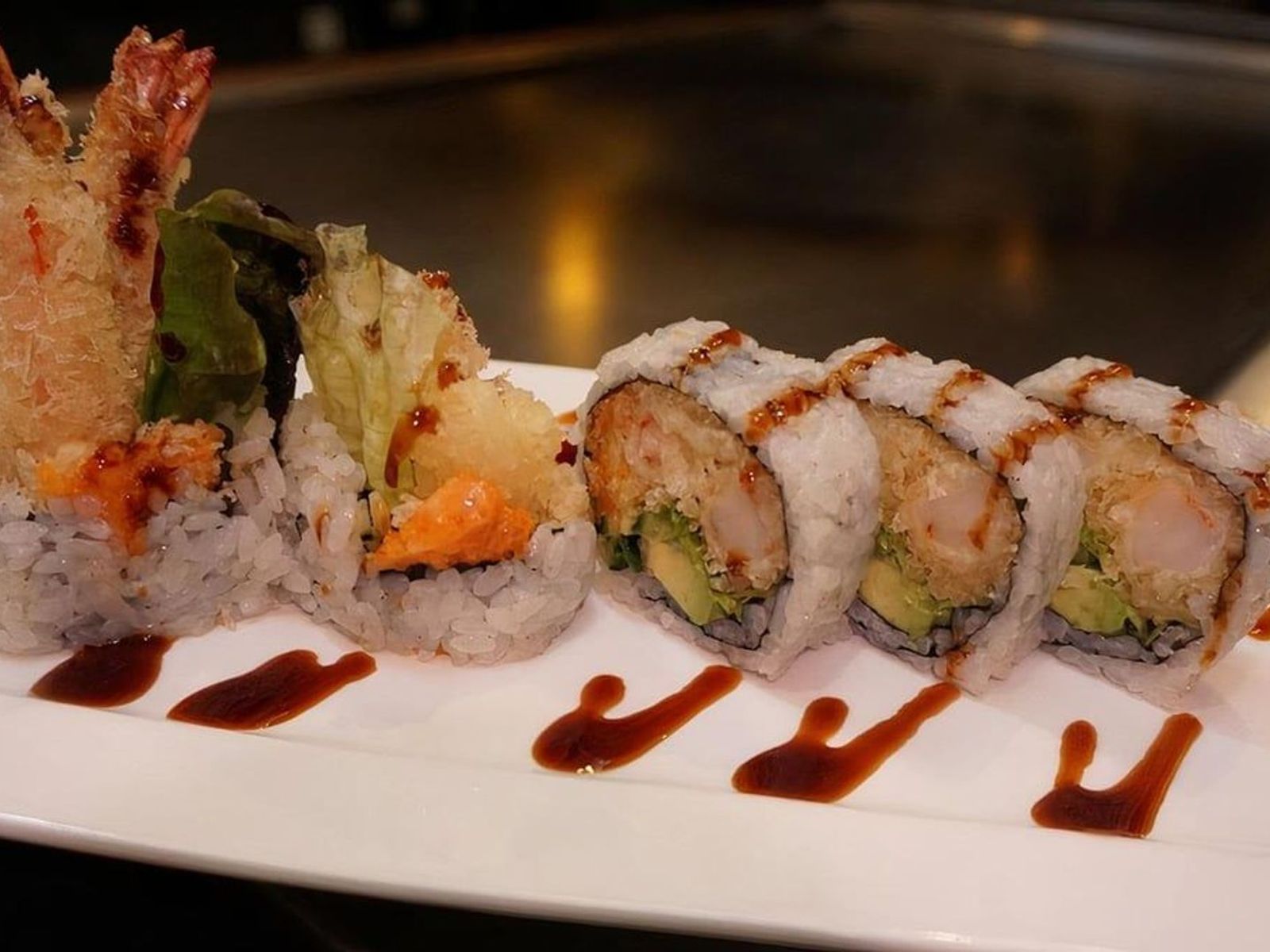 Order Shrimp Tempura* Roll food online from Sushi Aoi store, Washington on bringmethat.com