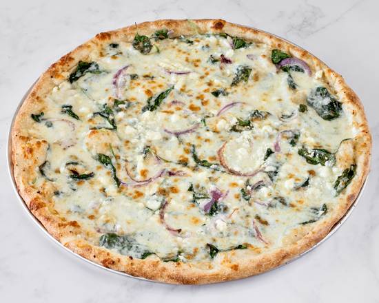 Order Spinach Onion Fetta Cheese Pizza food online from Mona Lisa Pizzeria & Sub Shop store, Coral Gables on bringmethat.com
