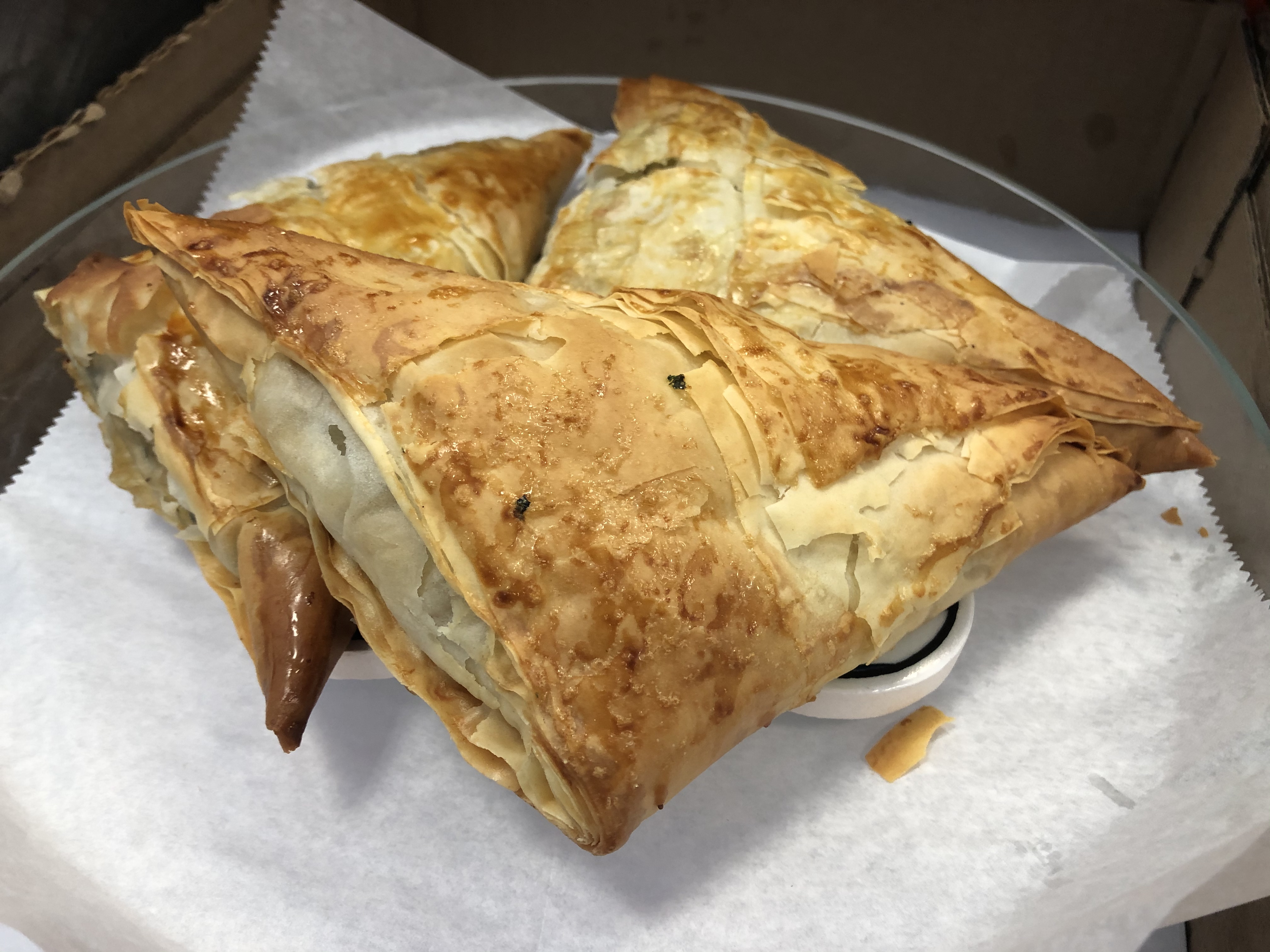 Order Spanakopita food online from Gregory House Of Pizza store, Belmont on bringmethat.com