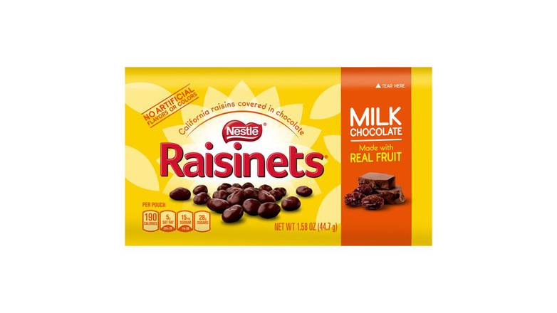 Order Nestle Raisinets Milk Chocolate Candy - 36 Count food online from Trumbull Mobil store, Trumbull on bringmethat.com