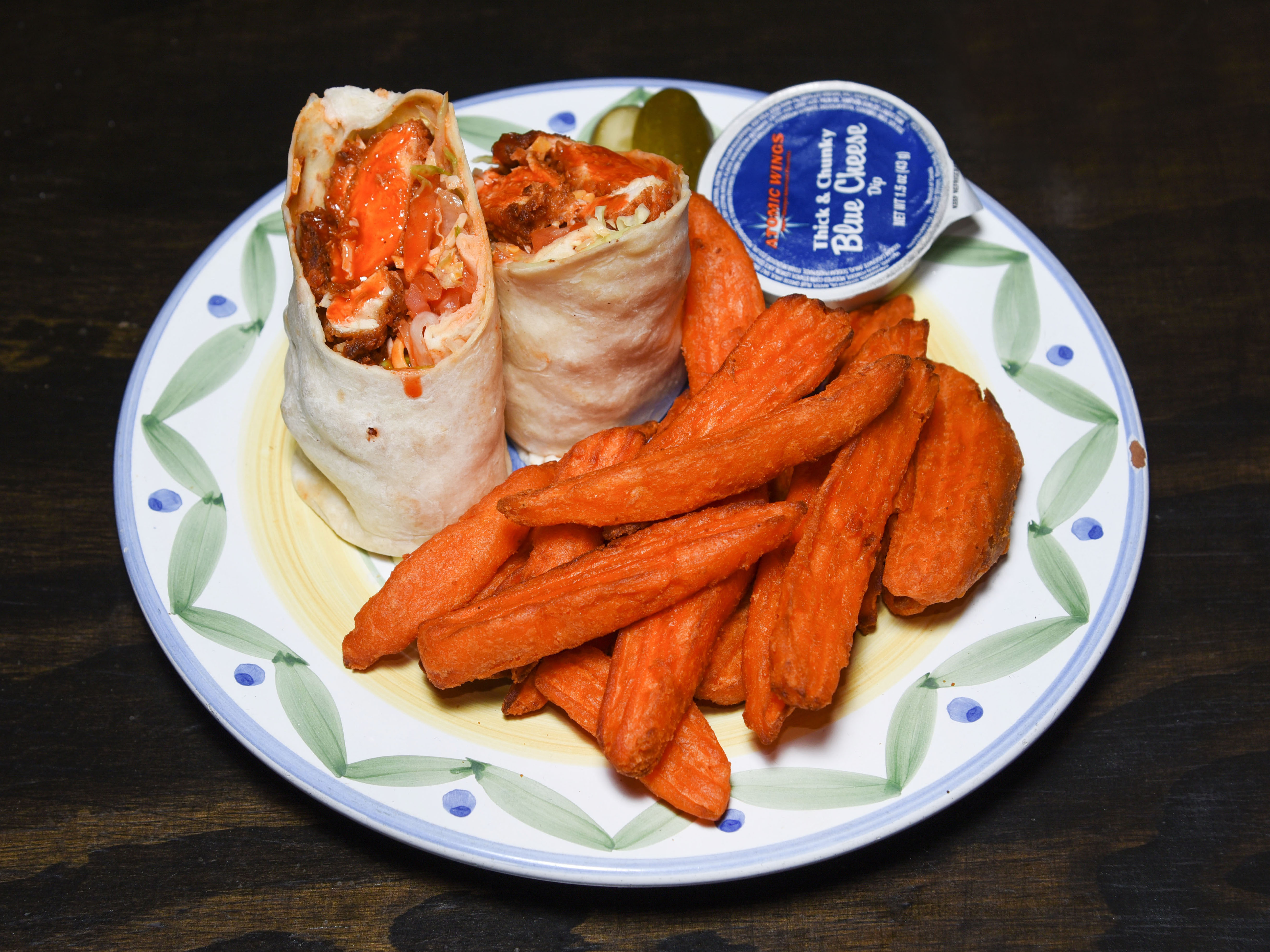 Order Buffalo Chicken Wrap food online from Atomic wings store, New York on bringmethat.com