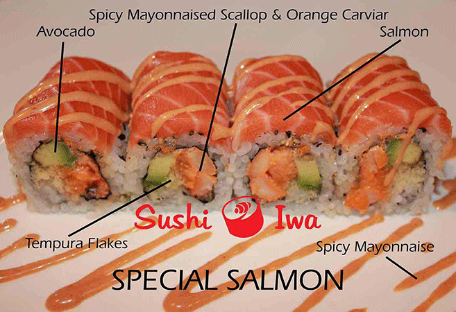 Order SPECIAL SALMON food online from Sushi Iwa store, Apex on bringmethat.com