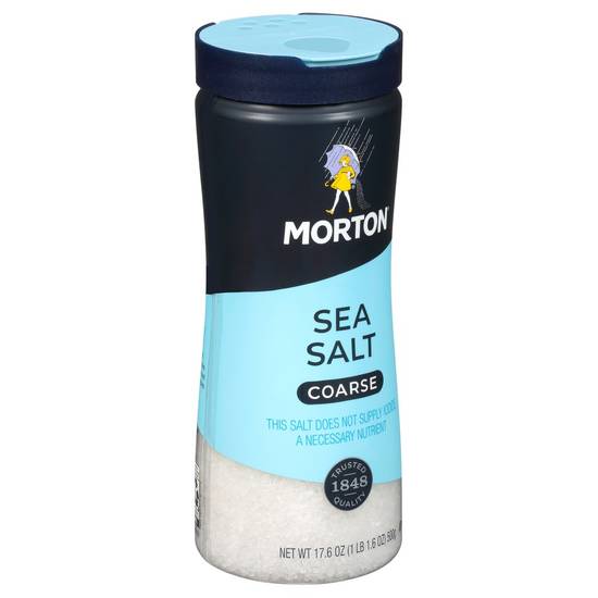 Order Morton · Sea Salt Mediterranean Coarse (17.6 oz) food online from Harveys Supermarket store, Fitzgerald on bringmethat.com