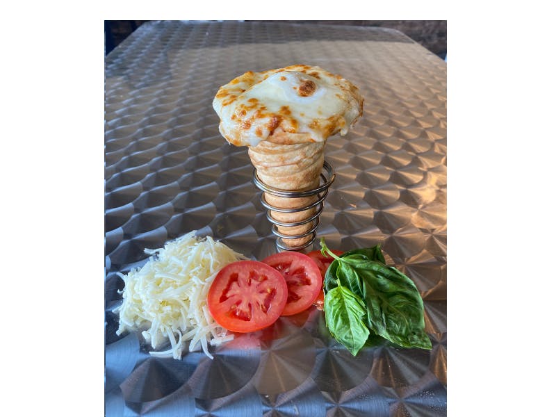 Order 15) Vegan Pizza Cone - 15) Vegan Pizza Cone food online from Twisted Pizza store, Las Vegas on bringmethat.com