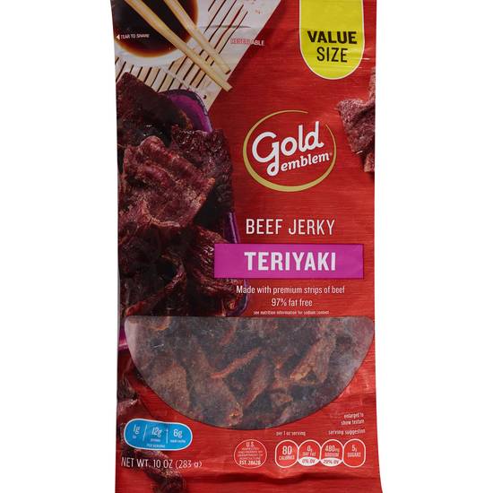 Order Gold Emblem Teriyaki Beef Jerky, 10 OZ food online from CVS store, ROCKFORD on bringmethat.com