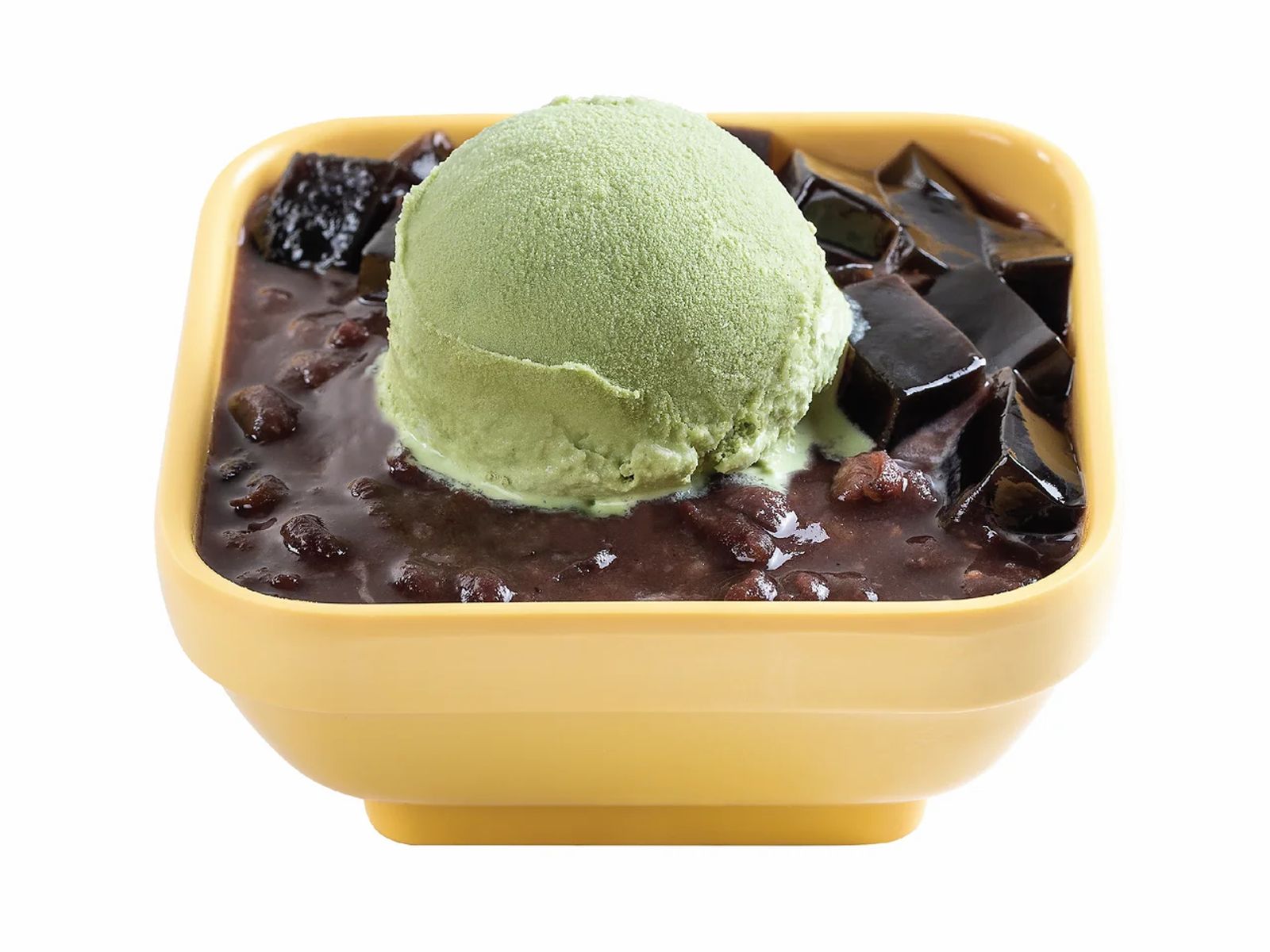 Order V9. Gj & Red Bean / Matcha Ice Cream - 紅豆涼粉配綠茶雪糕 food online from Sweethoney Dessert store, Artesia on bringmethat.com