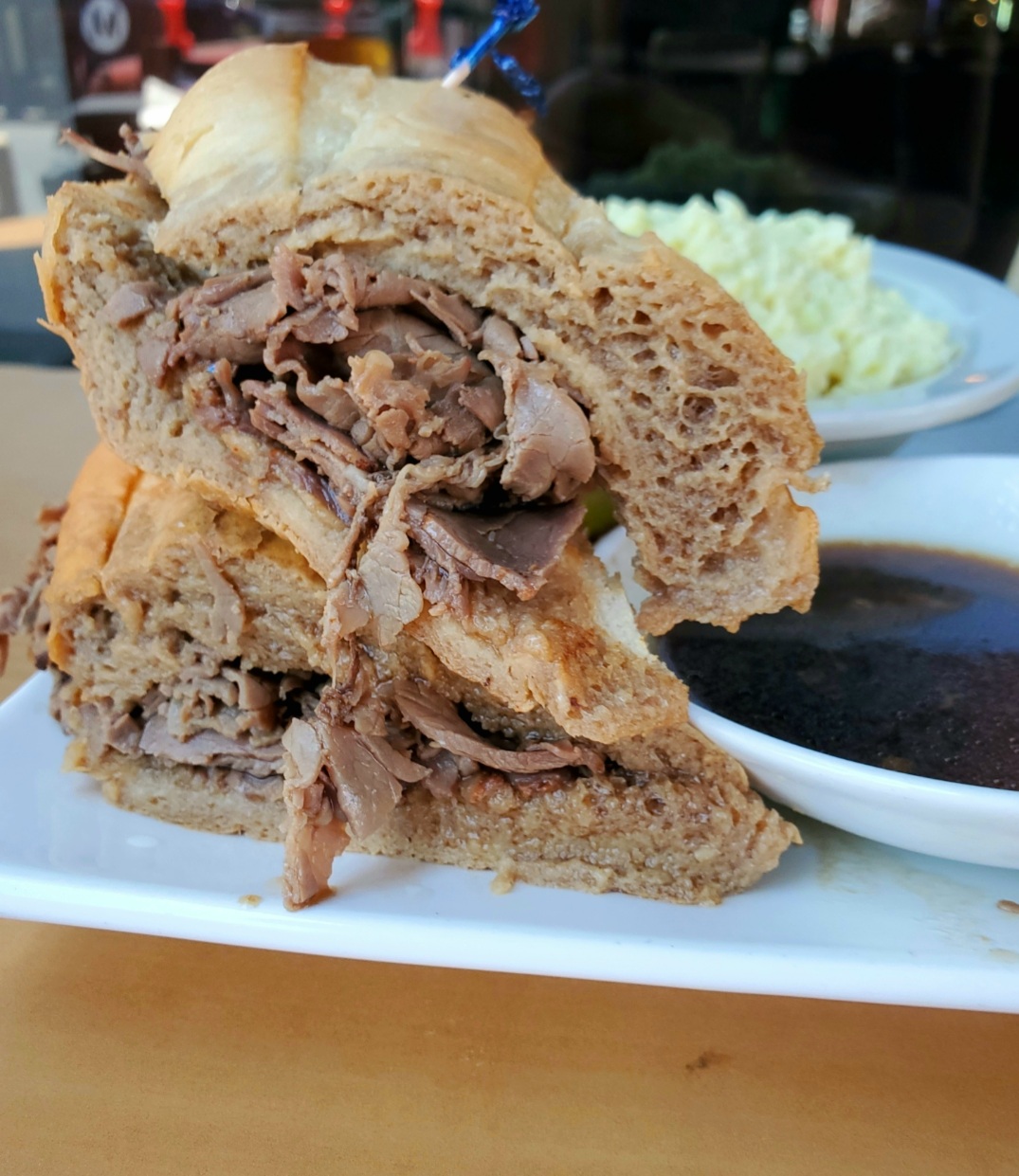 Order French Dip Sandwich food online from Hot Wings Cafe store, Pasadena on bringmethat.com