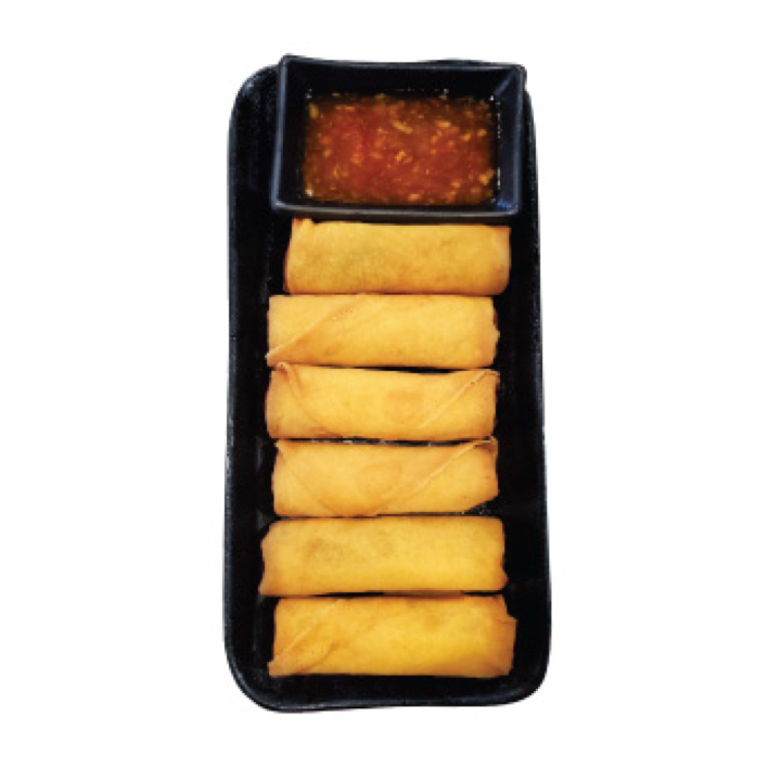 Order 18. Vegetable Egg Rolls (6) food online from Tea Time Express store, Corona on bringmethat.com