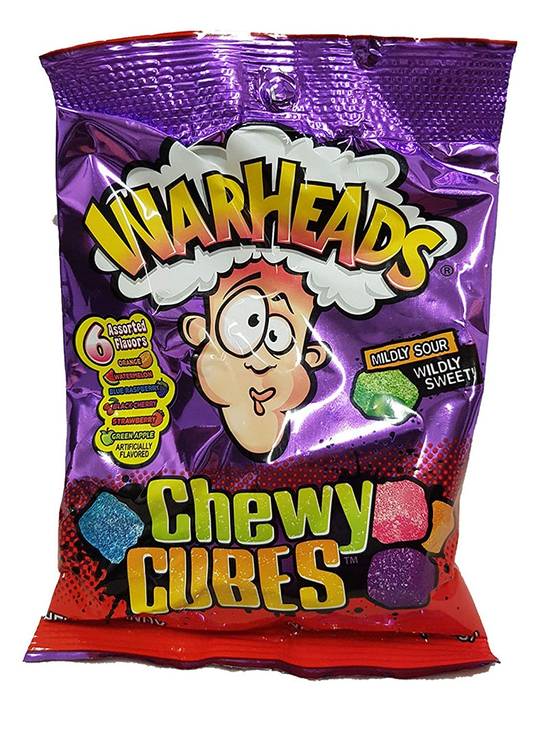 Order Warheads Sour Chewy Cubes Peg Bag food online from Exxon Food Mart store, Port Huron on bringmethat.com