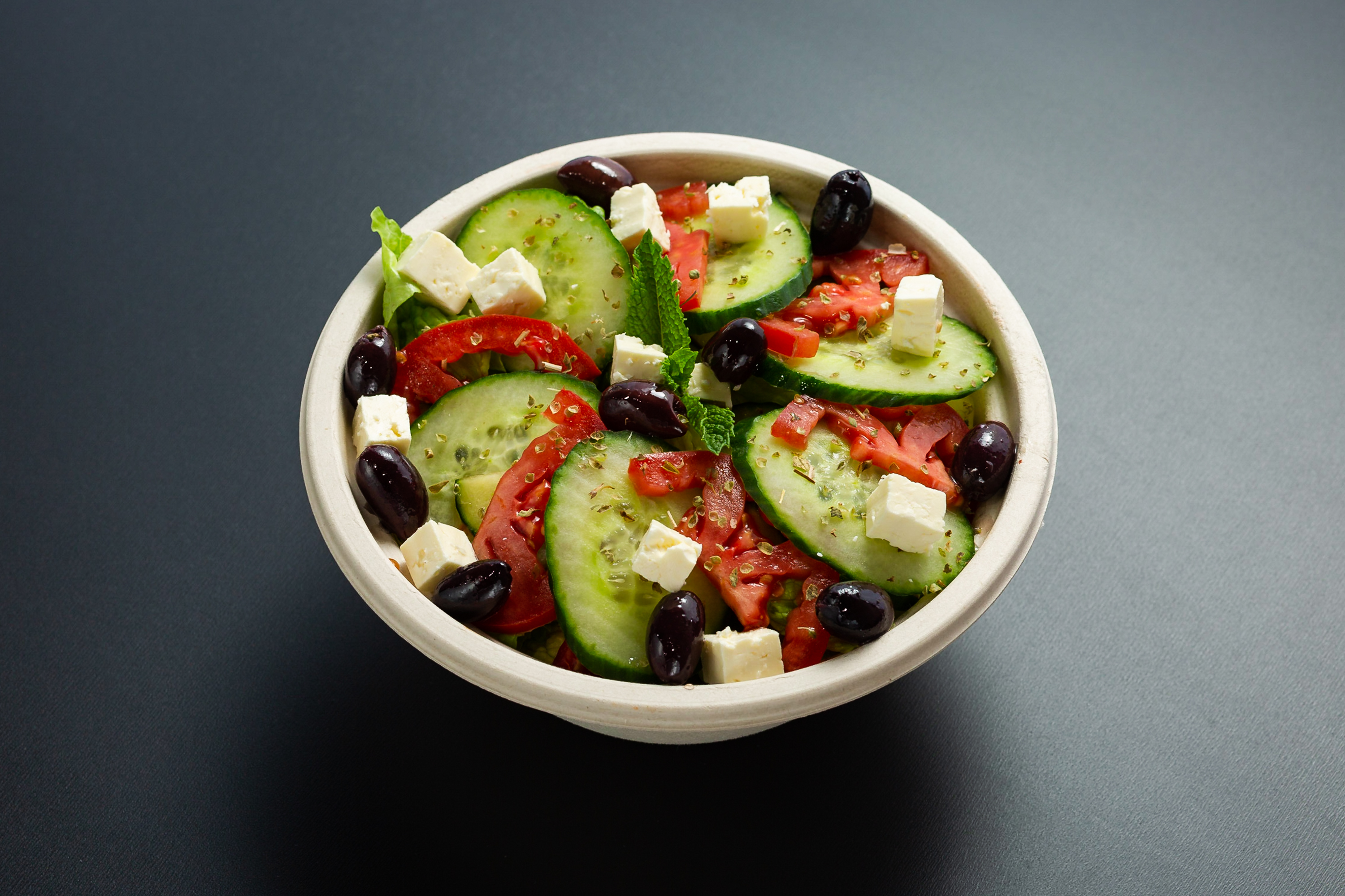 Order Greek Salad food online from Rahma Mediterranean Grill store, Dublin on bringmethat.com