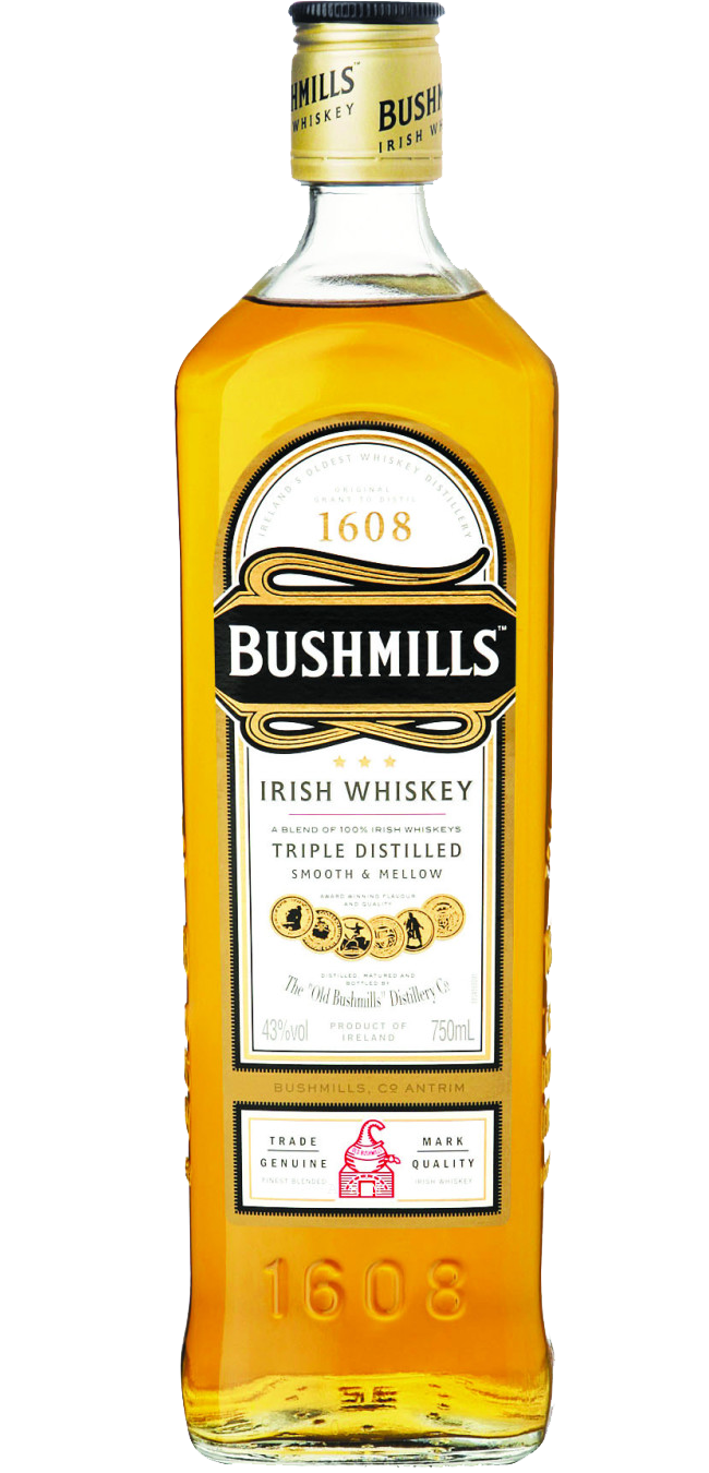 Order Bushmills Irish Whisky, 750ml, 40% ABC food online from Shoreview Liquors store, San Mateo on bringmethat.com