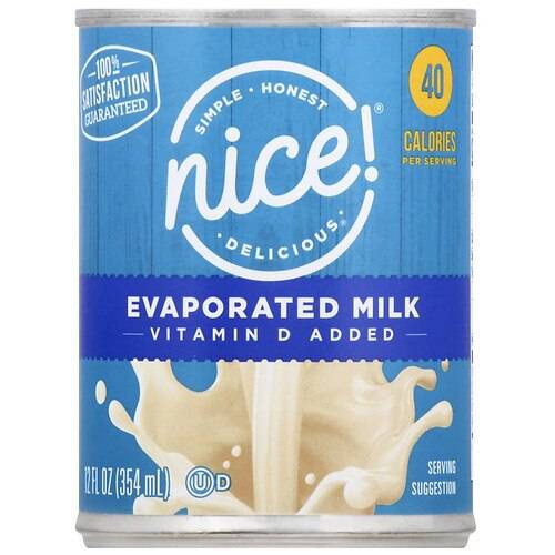 Order Nice! Evaporated Milk - 12.0 fl oz food online from Walgreens store, Orland Park on bringmethat.com
