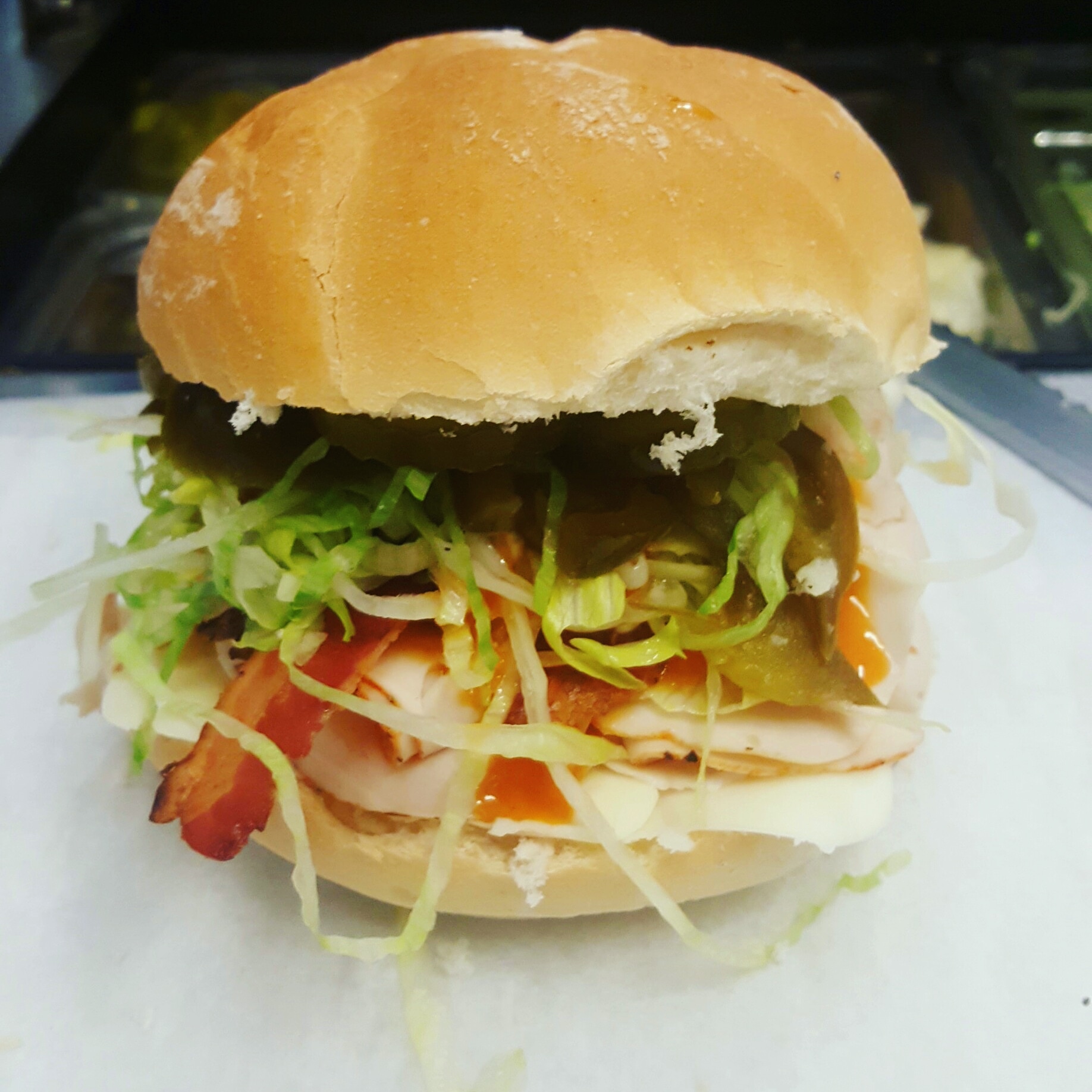Order Small Honey Roasted Turkey And Cheese Sub food online from Super hero sub shop store, Jersey City on bringmethat.com