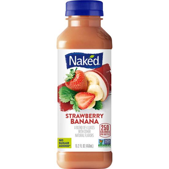 Order Naked Strawberry Banana All Natural Vegan Juice Smoothie food online from Exxon Food Mart store, Port Huron on bringmethat.com