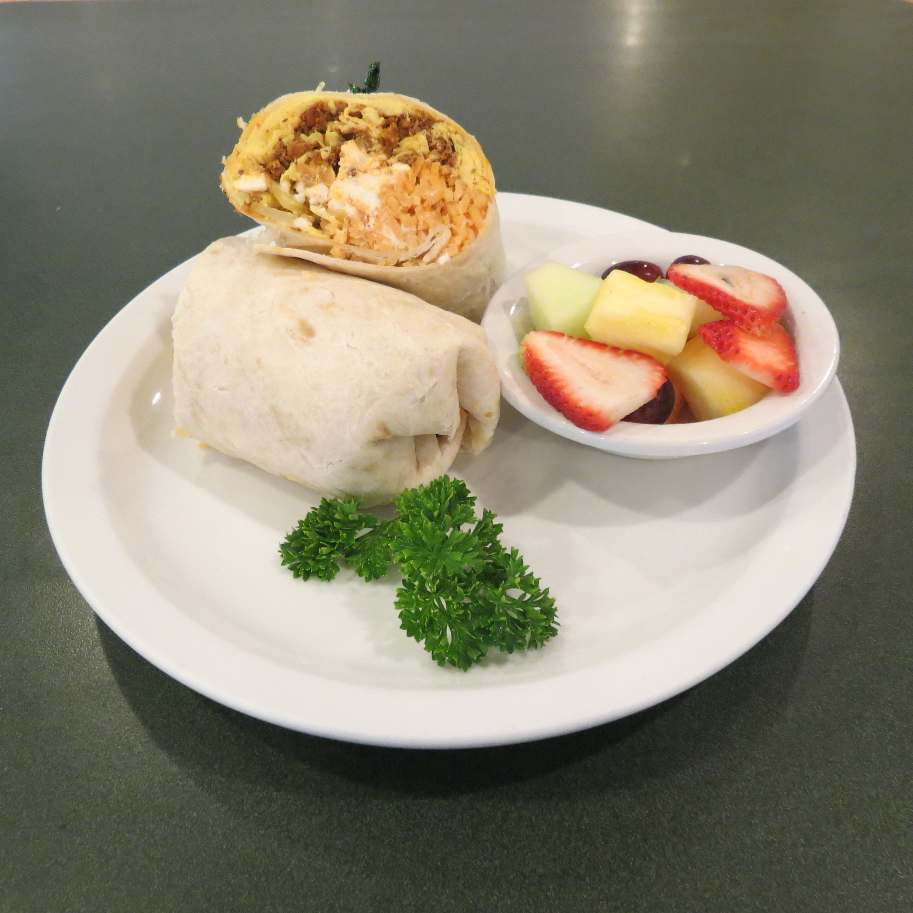 Order Chorizo Burrito food online from Grand Day Cafe store, Columbus on bringmethat.com