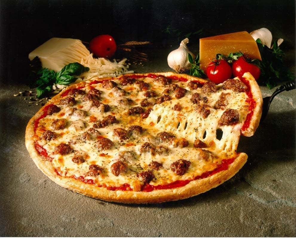 Order Italian Meat Lovers Thin Crust Pizza - Pizzarella 7" (4 Slices) food online from Connie's Pizza store, Chicago on bringmethat.com